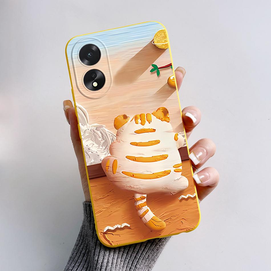 For Oppo A18 A38 Case Cute Bear Frog Cartoon Soft Silicon Phone Case For Oppo A38 4G A 38 OppoA38 CPH2579 6.56" Back Cover Capas