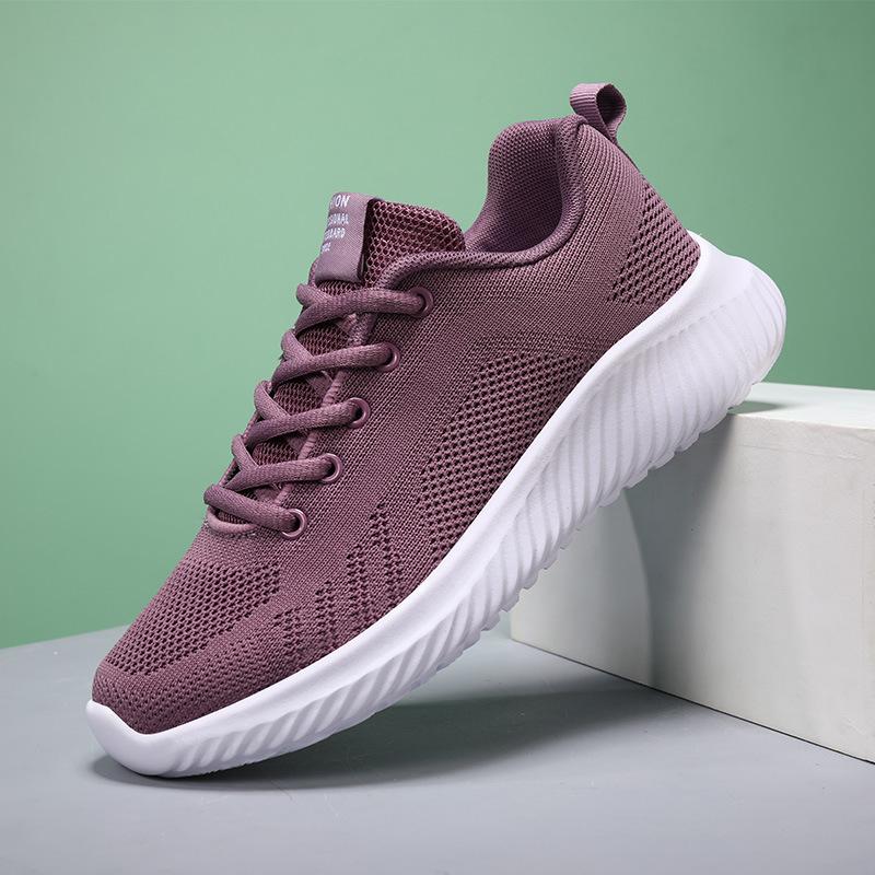 

Sports and leisure women s shoes soft sole student mesh white shoes Korean version versatile and lightweight running shoes comfortable and lightwei 42