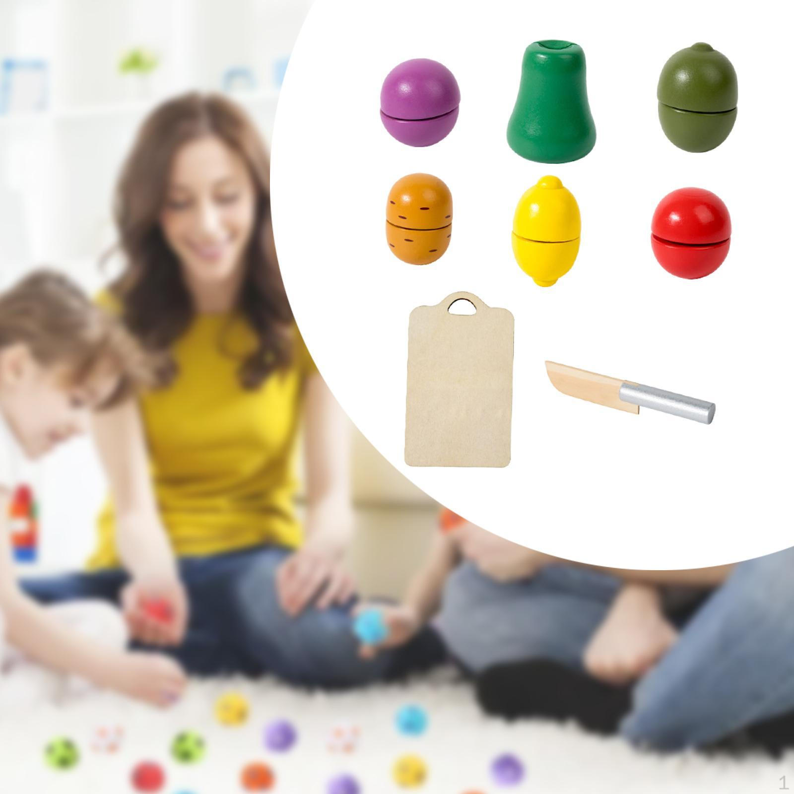 

Игровая еда Нарезка фруктов и овощей Игрушки Развитие познавательных способностей Образовательные для детей 8pcs