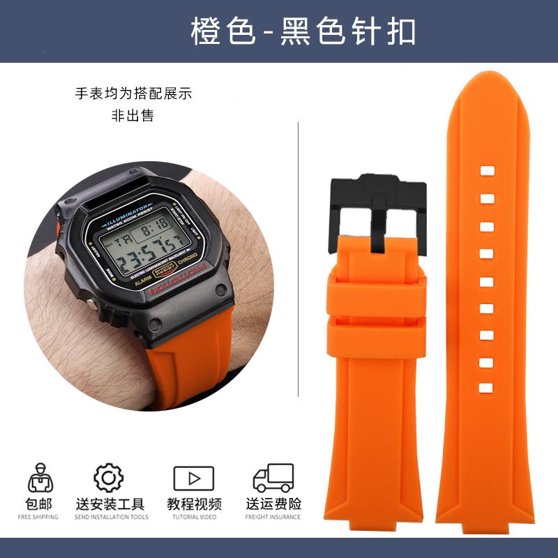 

Для G-SHOCK Casio GW6900 DW5600 GW-B5600 GM-5600 водонепроникний Піднятий силіконовий ремінець DW-5600 м який чоловічий браслет 24-16 мм Опуклий 16mm