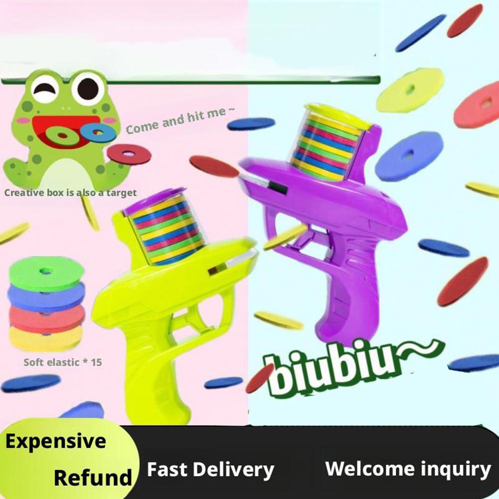 Foam Disc Launcher Flying Disc Handheld Shooter Indoor And Outdoor Girls Birthday For Boys Back P5Q9