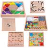 Holz 5-in-1 Brettspiel-Set