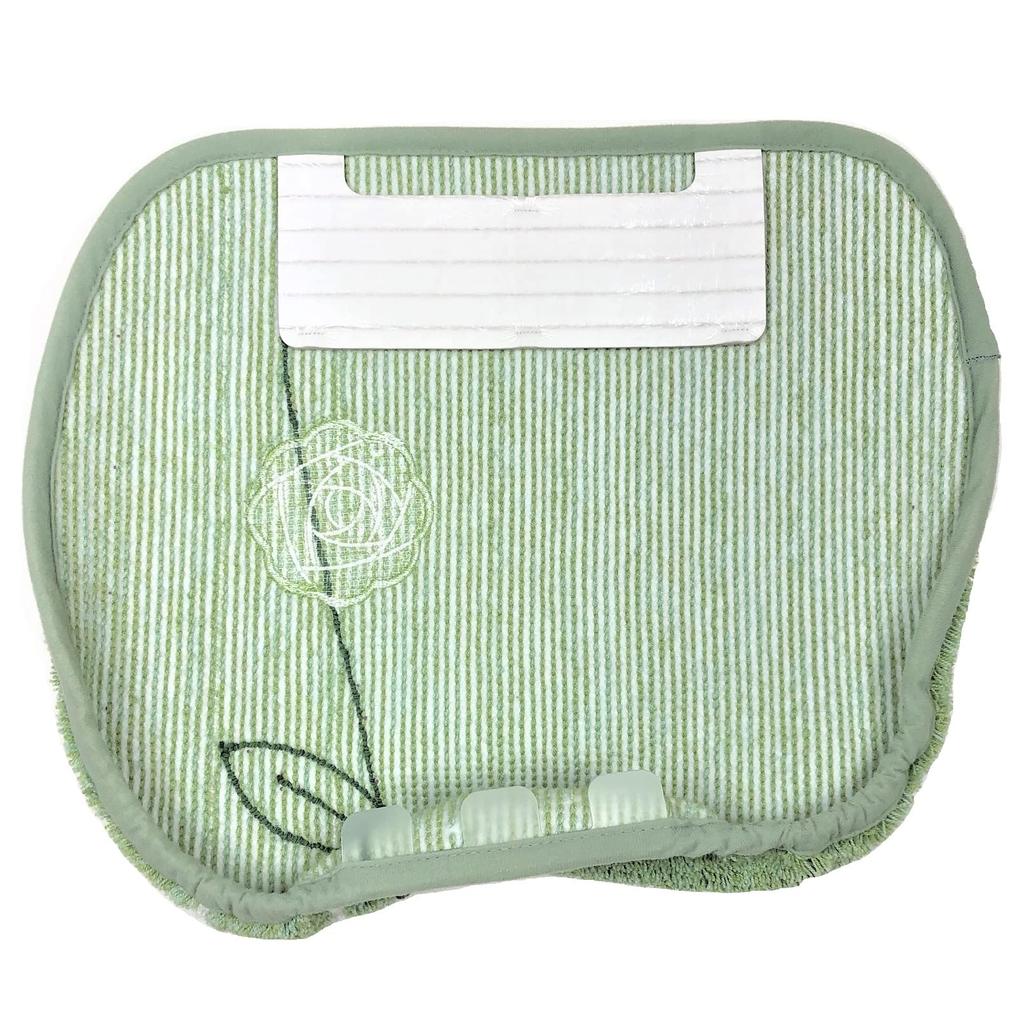 Senko Charmon Toilet Lid Rose Modern 38887 Cover, Adhesive, Multi-Type, Green, Embroidery, Design,