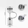 304 Stainless Steel Measuring Cup With Handle Steel Cocktail Jiggers Wine Dispenser Bartender Tools Bar Accessories