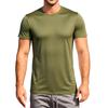 Men's Solid-Color Crew-Neck Short-Sleeve Fitness T-Shirt