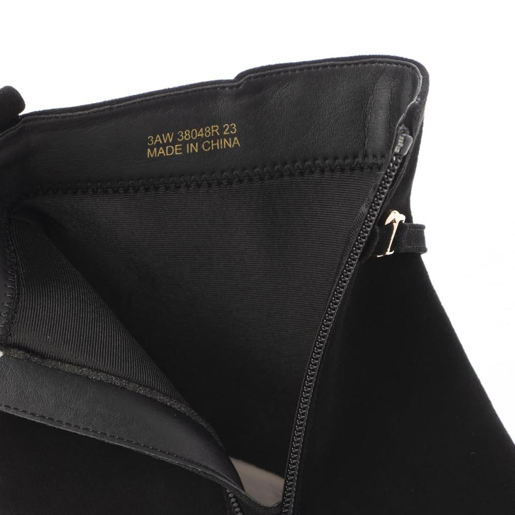 Modische Stiefel RRLC38048R Schwarzes Wildleder [Liz Raffine]