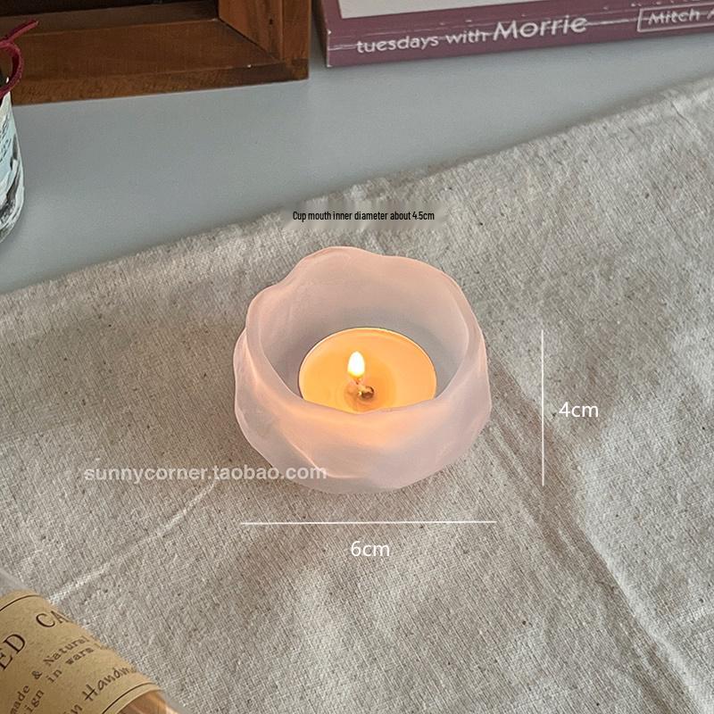 Nepravidelný skleněný svícen v evropském stylu pro romantickou atmosféru – Ideální pro dekoraci obývacího pokoje nebo jídelního stolu