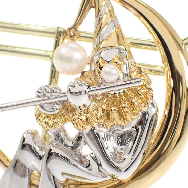 MIKIMOTO  Brooch Silver/gold Silver925/Akoya Pearl Women