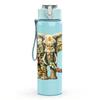 1PC Decorated Bohemian Elephant Print 750ml Color Plastic Sports Water Bottle Leakproof Flip Straw Lid Suitable for Sports Office Home Use