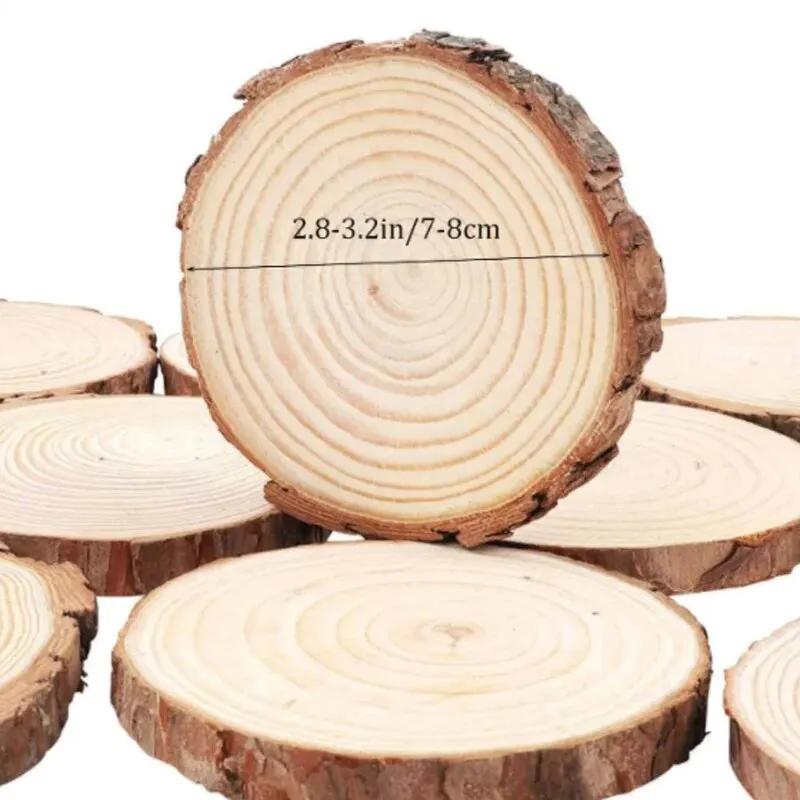 Round Arts and Crafts Christmas Decorations Wood Center Decoration DIY Handmade Country Wedding Decoration