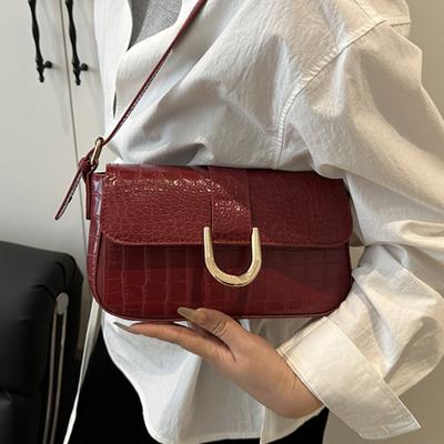 2025 Spring New Models Are Popular This Year, Fashionable Retro Texture, Single Shoulder Underarm Bag, Women's Ins Small Square Bag