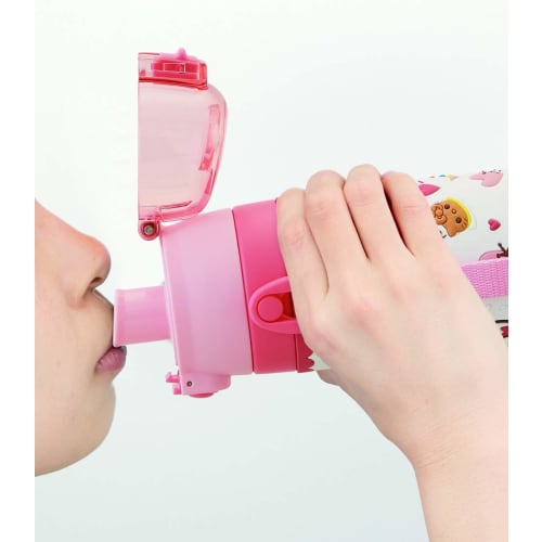 Skater Children's Stainless Steel Water Bottle Direct Drinking 480ml Kitty Snack Time Child-Friendly Lightweight Type Girls Cold Storage Only Sanrio 3