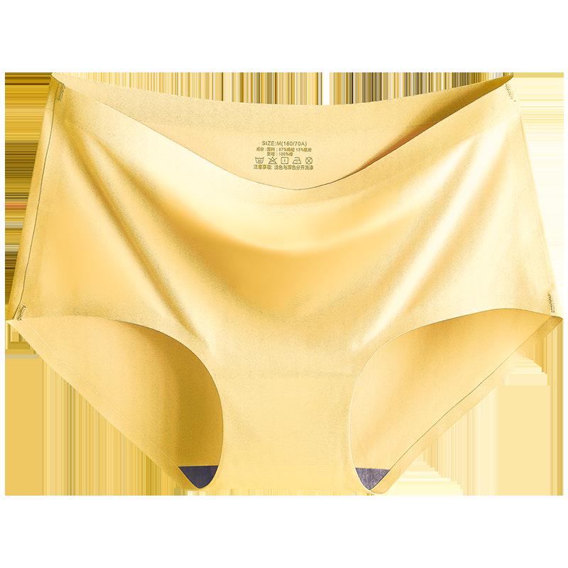 Plus Size Mid-Waist Ice Silk Triangle Briefs for Women