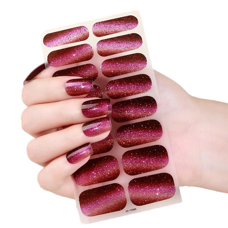 Glitzernder Katzenaugen Nagellack Film Nagelsticker Europäischer und Amerikanischer Stil Glitzer Nagelsticker Nail Art Sticker