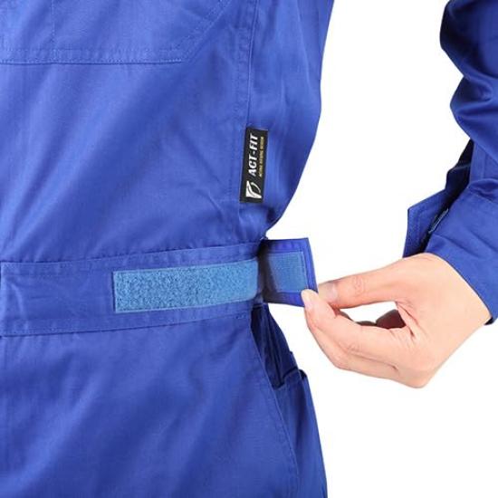 Mechanic Suit Short Sleeve WY8002 Racing Blue L Size [Yamaha Motor] 90792-M059L