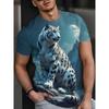 Summer Loose Breathable Oversized Sports Versatile Round Neck Short Sleeved T-shirt Men's Casual Fashion Animal 3D Printed T-shirt