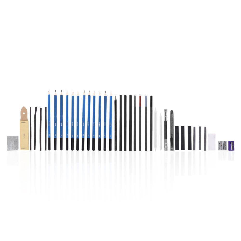 40PCS Professional Sketching Drawing Pencils Kit Set Art Supplies Students Painting Tool