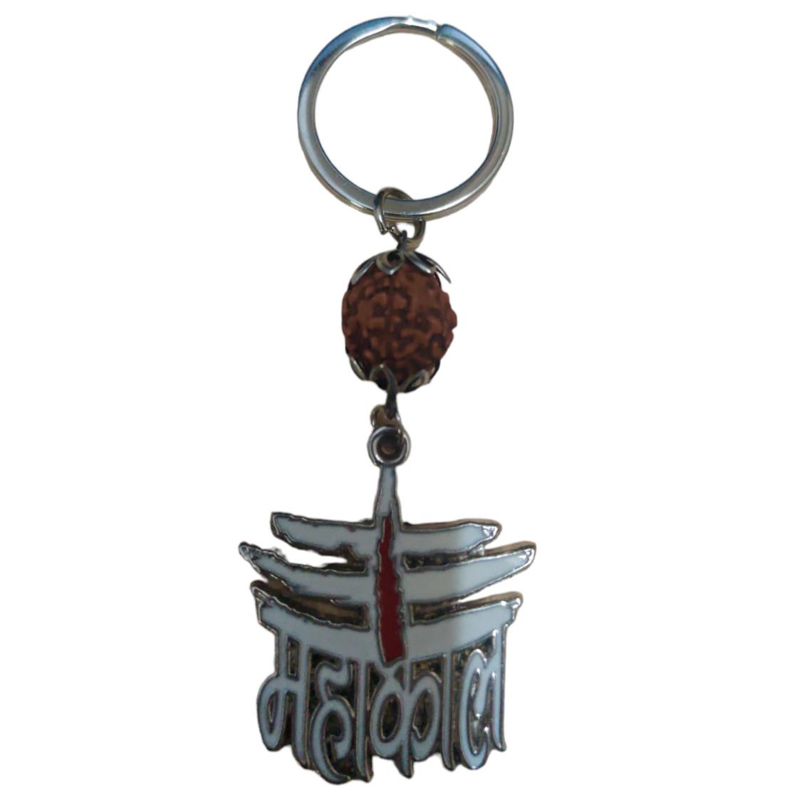 

@ Indian Traditional Lord Shiv Bholenath keyring Trishul With Rudraksh SM83-60% OFF