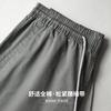 Comfortable All Cotton Summer Casual Elastic Waist Tie Rope Straight Leg Shorts for Men