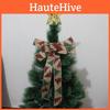 Elegant Fabric Christmas Tree Bow Decoration With Stylish Faux Linen Design