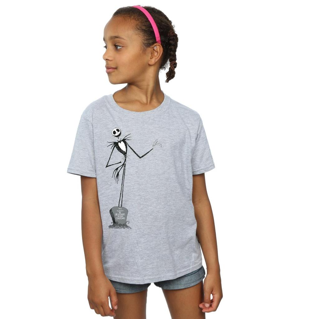 Disney Mädchen-T-Shirt „Nightmare Before Christmas Jack Pose“ aus Baumwolle