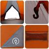Teepee Tent for 10 Persons Gray and Orange 567 x 470 x 242 cm