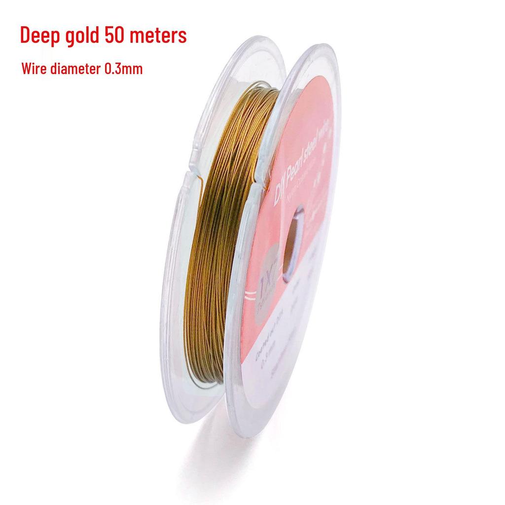 Korean 304 Stainless Steel Gold Silk Beading Wire for Jewelry DIY Crafts