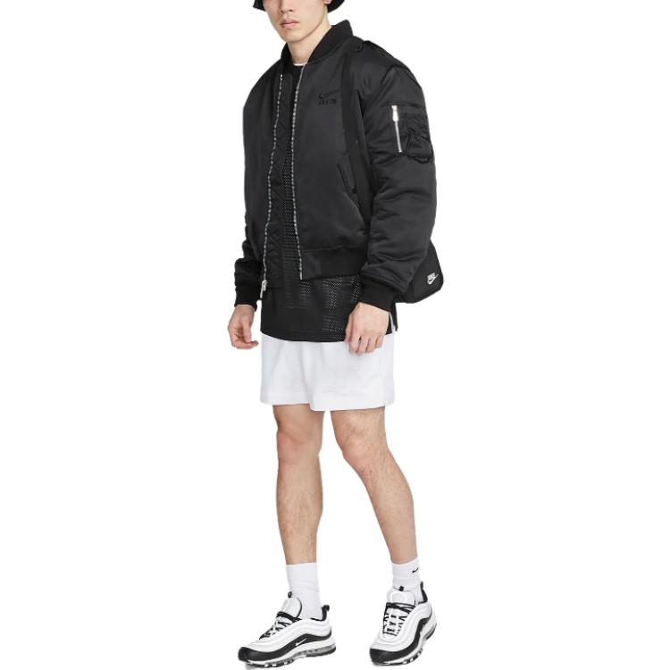 Nike Oversized Mesh Crew Neck Pullover Short-sleeve T-Shirt Men Tops Black DX0157-010