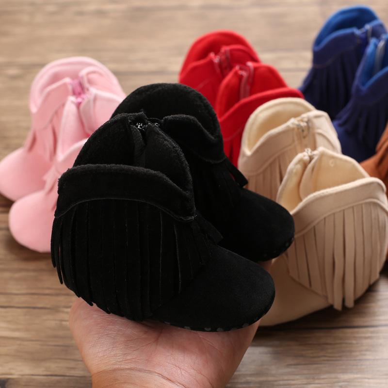 Stylish Tassel Baby Boots for Girls (0-1 Year)