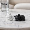 Minimalist Cat Sculpture 3D Printed Sleeping Figurines, Geometric Statue, Cute Low Poly Statue Art Crafts Decoration for Home Office Desktop