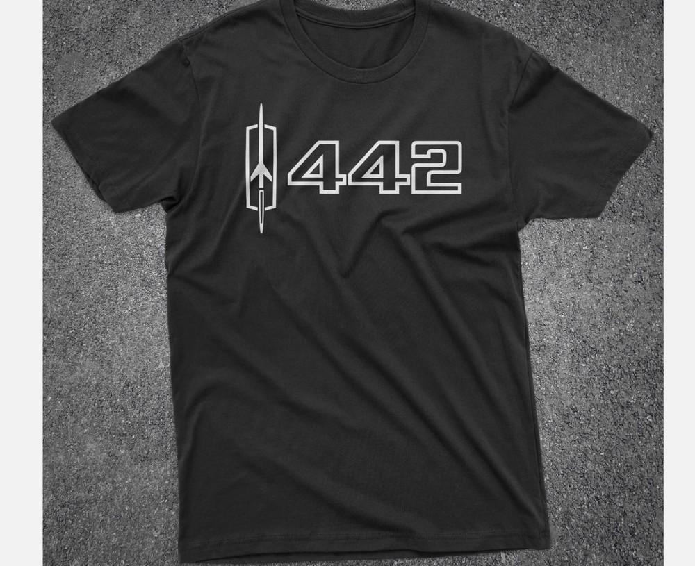 

CUTLASS 442 Футболка с коротким рукавом ЧЕРНАЯ OLDS OLDSMOBILE Футболка Хот-род 2XL