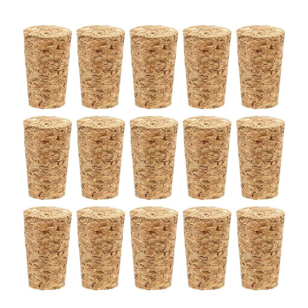 5-25Pcs Soft Wood Corks Tapered Cork Plugs Wine Bottle Stopper Leakproof Wine Bottle Corks Natural Wine Corks Replacement Corks