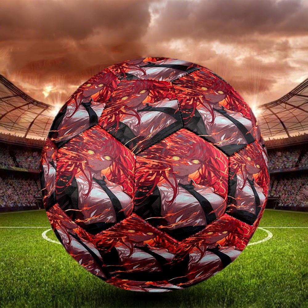Makima Chainsaw Man Print Size 5 Soccer Ball, Standard Match Football for Sports Game and Team Practice, Ideal Gift for Soccer Fans