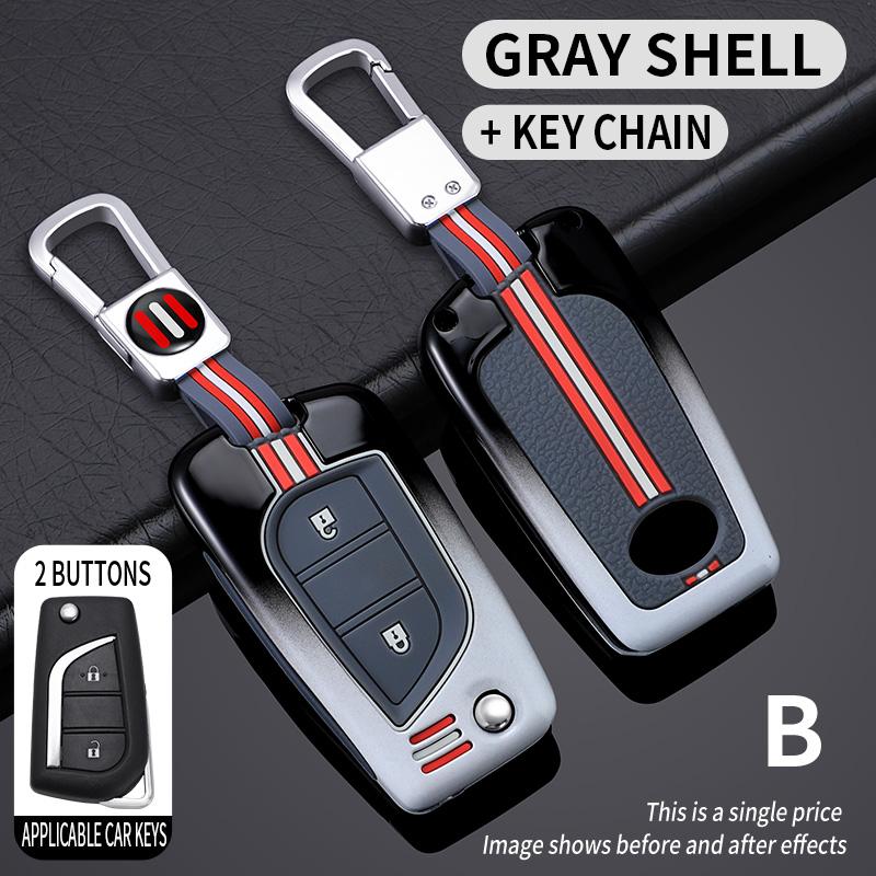 

2/3/ 4 Buttons Car Remote Flip Key Case Cover Protective Shell Fob for Toyota Hilux Corolla Avensis Prado Fortuner RAV4 CHR