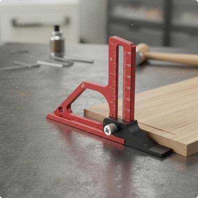 Carpentry Height Gauge Aluminum Alloy Table Saw Setup Multifunction Router Bit Setting Ruler