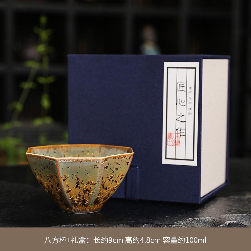 Ceramic Teacup Large Crystal Glaze Gongfu Tea Cup Personal Use Only Luxury Tea Mug For Home Office Desk Collection Gift