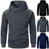 Men‘s Zipper Pullover Long Sleeve Hooded Sweatshirt Tops Blouse