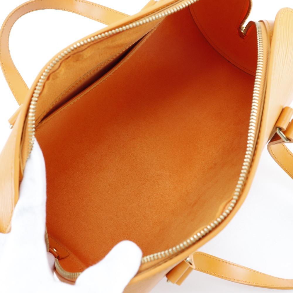 Louis Vuitton Soufflot Handbag M5222H Mandarin Orange Epi Leather Women Used