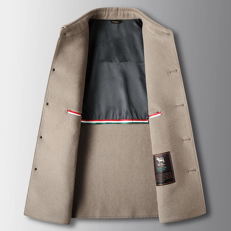 Осенне-зимняя двусторонняя шерстяная рубашка ручной работы — фото 5