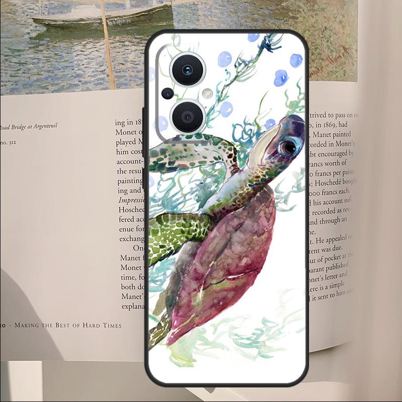 Sea Turtle Turquoise Oceanlife Cover For OPPO Reno 14F 11F 12F 13F 10 11 12 13 14 Pro 7 8 Lite OPPO Find X6 X8 X9 Pro Case