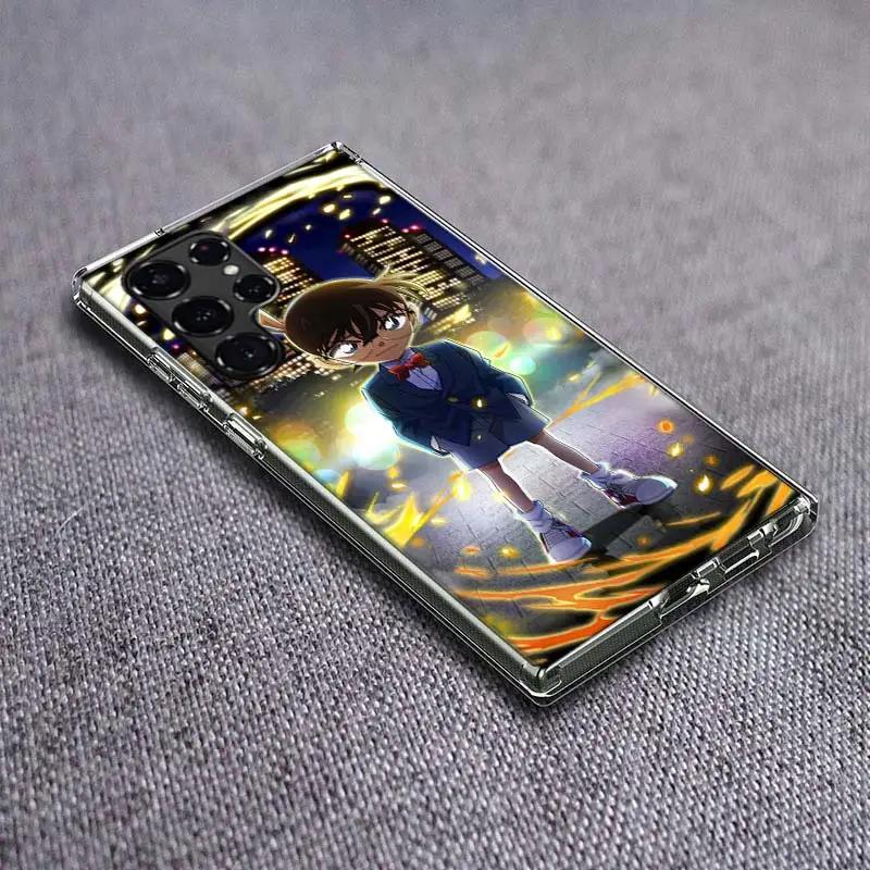 Detective Conan Clear Phone Case for Samsung Galaxy S21 Plus S24 S23 S20 FE S22 S26 Ultra S25 Edge TPU Capa Cases Cover Shockpro