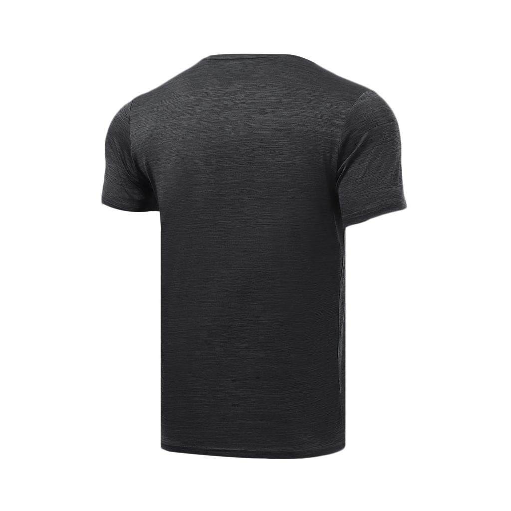 Li-Ning Minimalist Versatile Comfortable Round Neck Sports Short Sleeve T-Shirt Men Tops Mixed-Ink-Gray ATSR293-5