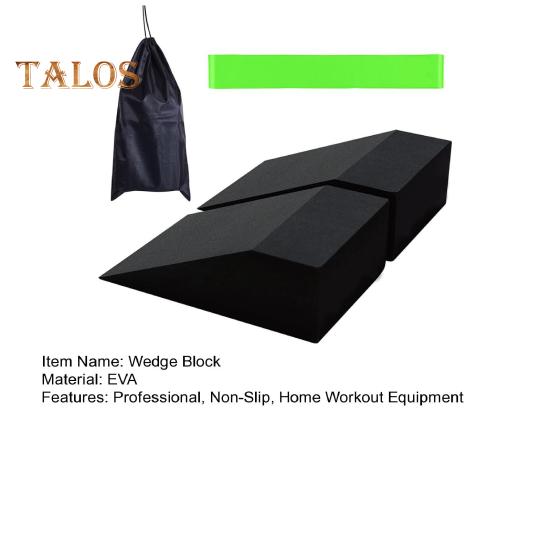 1 Set Blocco Cuneo Accovacciata Profonda Allungatore Polpaccio Tavola Inclinata Professionale Antiscivolo EVA Fitness Sollevamento Pesi Stacco Allenamento Forza Tallone Sollevato