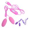 USB Double Egg Vibrator 10 תדר רטט ממריץ דגדגן צעצוע מין למבוגרים