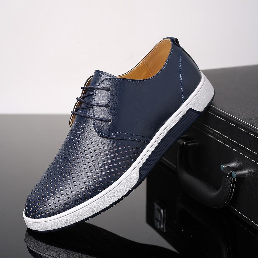Men's Comfortable and Breathable Casual Board Shoes, Single Shoes, Leather Shoes