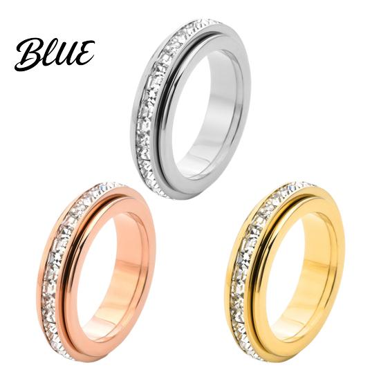 Anxiety Rings for Women Rotating Men Titanium Steel Fidget Ring