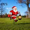 Weather Resistant Stake Lights 1/2Pcs Holding Lantern Santa Light, Christmas Snowman Solar Lamp with Claus Stake, Decorative Light for Outdoor Garden