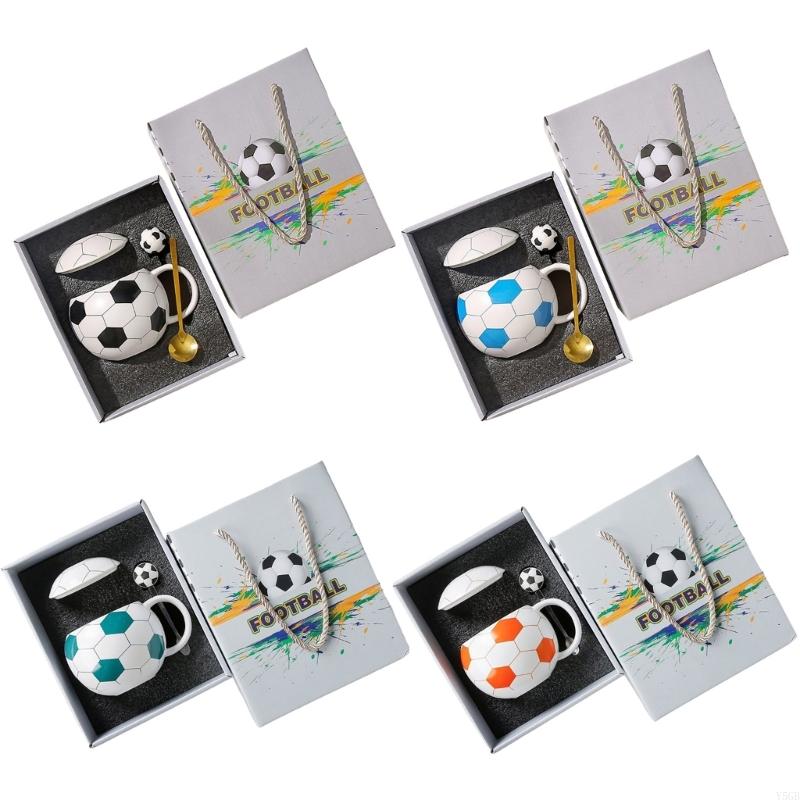 Ceramic Coffee Mug With Football Designs Perfect For Soccer Fan And Daily Use 400ml Capacity Drinkware Y5GB