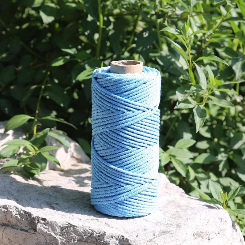 2 mm farbiges Baumwollfadenseil für selbstgemachte dekorative geflochtene Wandteppiche