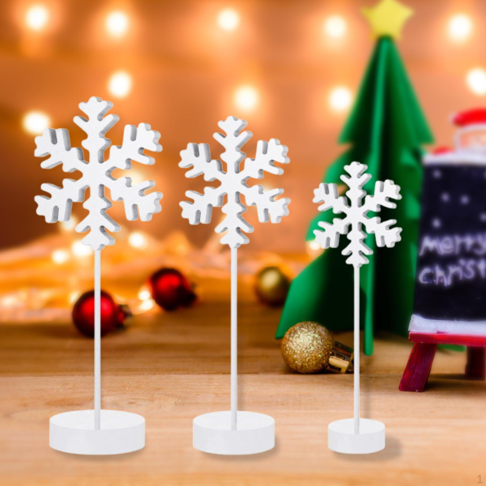 

3 шт. снежинки украшения деревянные центральные элементы праздничный декор коллекция зима